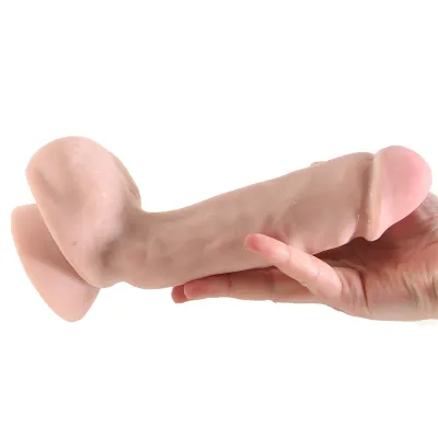 Dr Skin 8 Inch Thick Poseable Ballsy Dildo