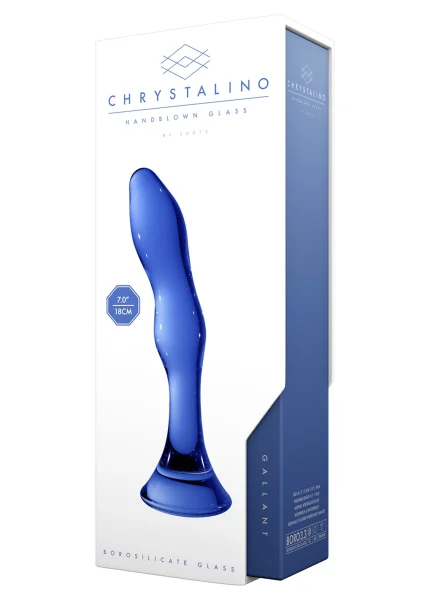 Slimline G-Spot Glass Dildo 8"
