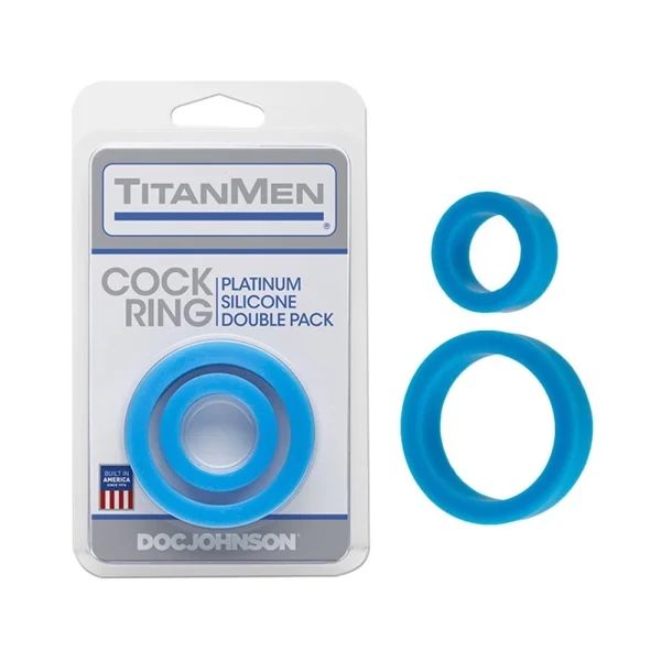 Titanmen Cock Ring Platinum Silicone Double Pack — image 7 of 11