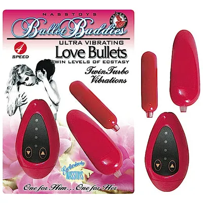 Bullet Buddies Ultra Vibrating Love Bullets 4 Speed Slim And Triable Body Red