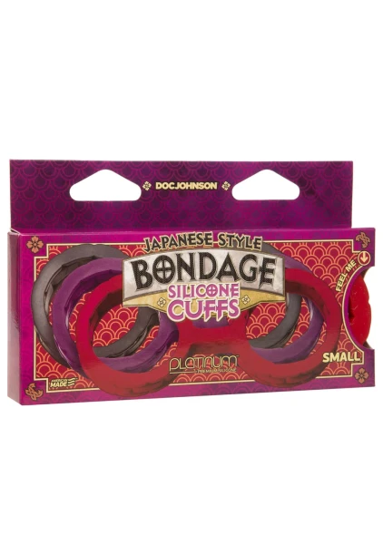 Japanese Style Bondage Silicone Cuffs - Small