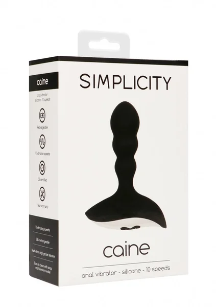 Caine Anal Vibrator - Black — image 8 of 9