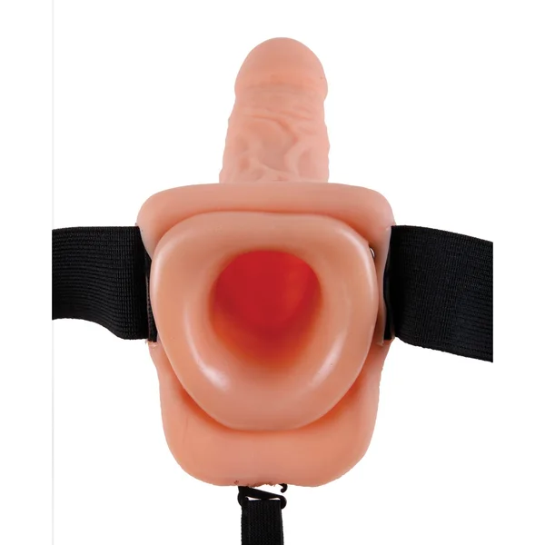 Fetish Fantasy Series 9 Inch Vibrating Hollow Strap-on With Balls - Flesh — image 16 of 17