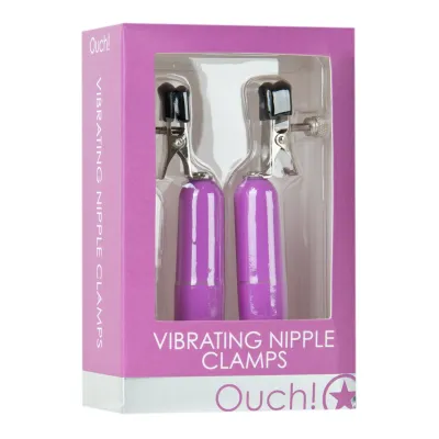 Vibrating Nipple Clamps Purple