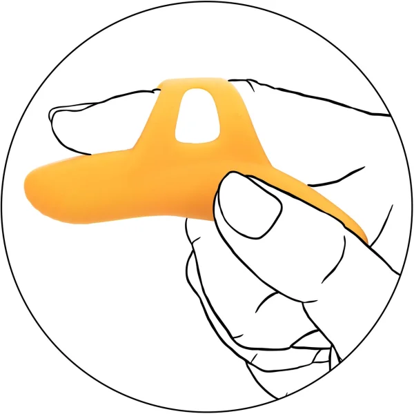Neon Vibes - The Pleasure Vibe Rechargeable Silicone Finger Vibrator By CalExotics - Orange