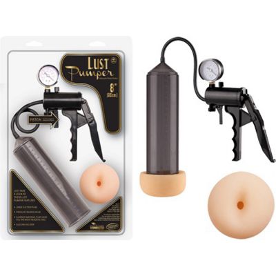 Lust Pumper 8 Pump W Gauge Ass Black