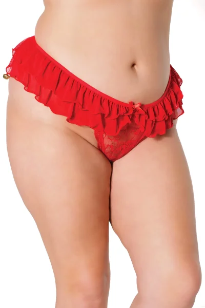 Plus Size Jingle Bell Ruffle Bumless Panty — image 5 of 6