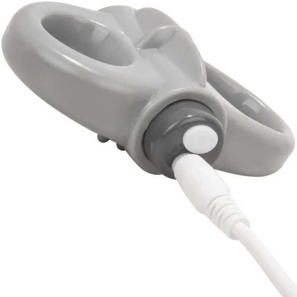 Charged Yoga Rechargeable Vibrating Cock Ring By Screaming O - Grey