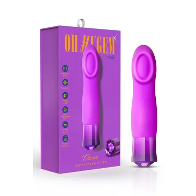 Blush Amethyst Charm 5 5 Decorative Gem Base Clitoral Vibrator