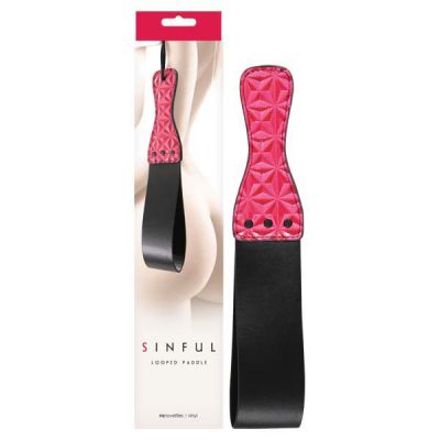 Sinful Looped Paddle Pink Black Paddle