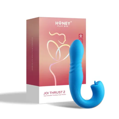 Joi Thrust 2 App Controlled Thrusting G Spot Vibrator Blue
