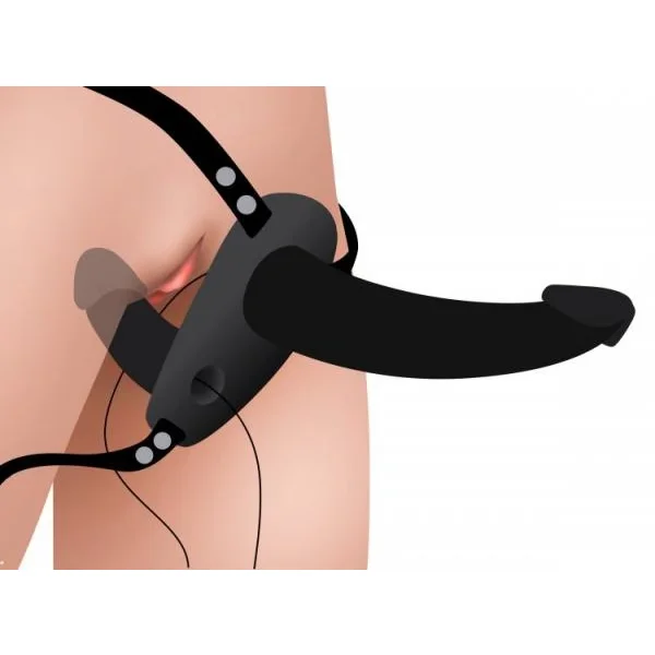 Power Pegger Vibrating Double Dildo Harness