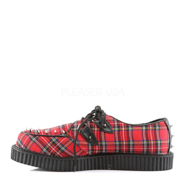 1 inches PF D-Ring Lace-Up Creeper w/Spikes & Piping Detail — image 3 of 4