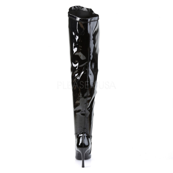 LUST-3000X - Blk Str Pat Wide Width Thigh Boot, Plus Size 3 3/4" — image 4 of 4