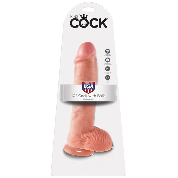 King Cock 10-Inch Cock With Balls - Flesh — image 9 of 12