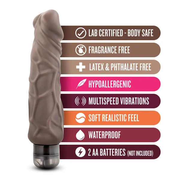 X5 Hard on Vibrating 9 Inch Dildo - Brown — image 15 of 16