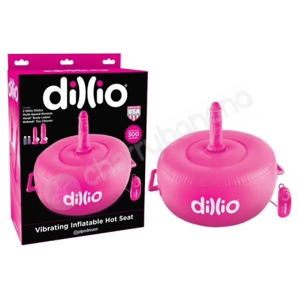 Dillio Pink Vibrating Inflatable Hot Seat