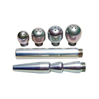 6 Piece Deluxe Aluminum Enema Tip Set