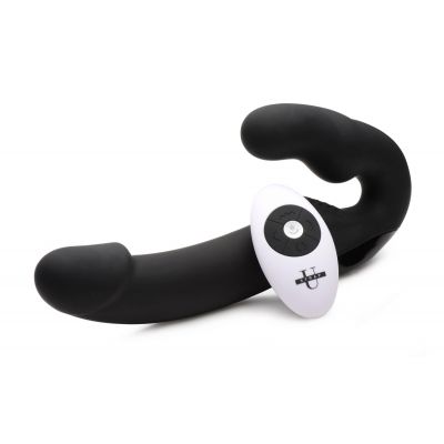 Strapless Strap On With Remote Black Black
