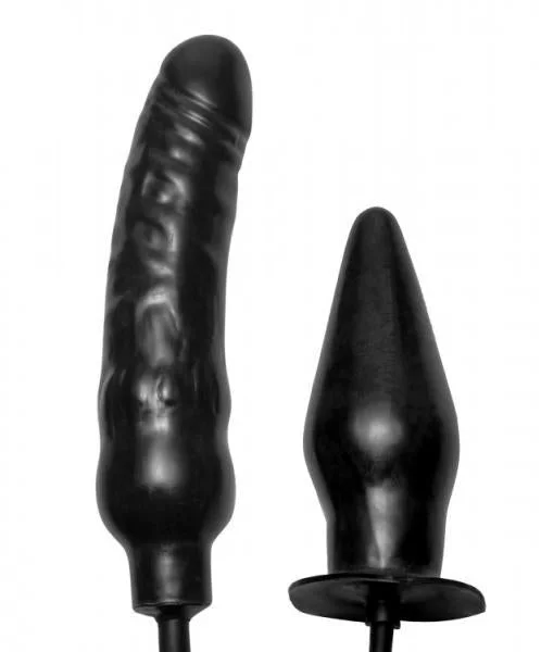 Deuce Double Penetration Inflatable Dildo And Anal Plug