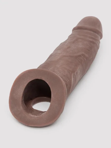 Lovehoney Real-Feel Penis Extender 1.5 Inch with Ball Loop - Flesh Brown