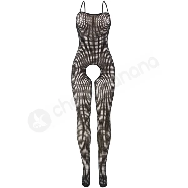 Cherry Banana Black Circle Fishnet Crotchless Bodystocking