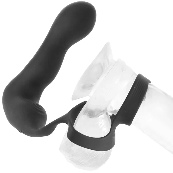 Swell 10X Inflatable Rechargeable Silicone Vibrating Prostate Plug With Cock & Ball Ring & Remote - Black — image 13 of 15