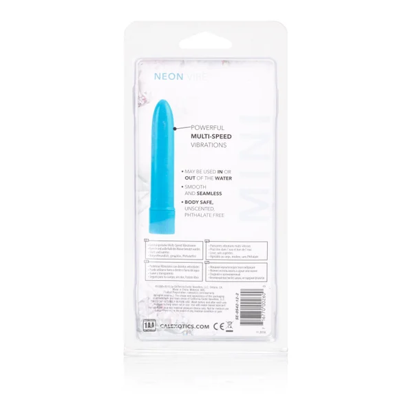 Mini Neon Multi-Speed Vibe 4.5 Inches - Blue — image 8 of 10