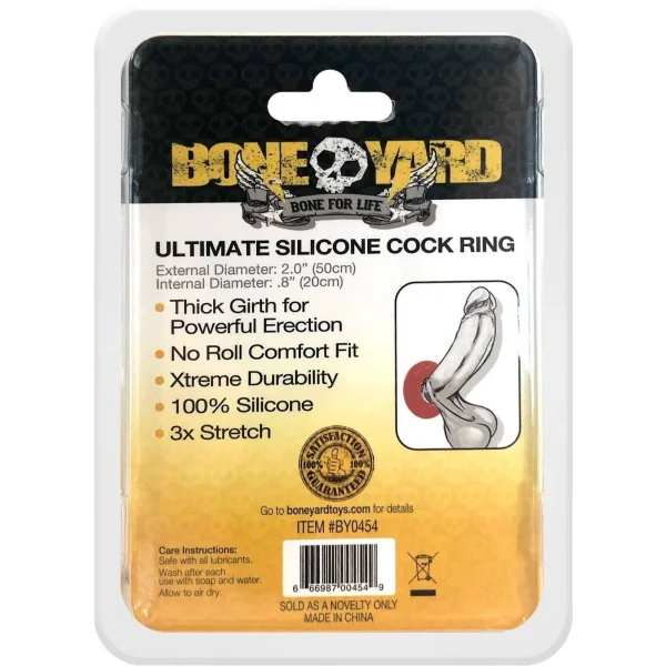 Ultimate Silicone Cock Ring Red