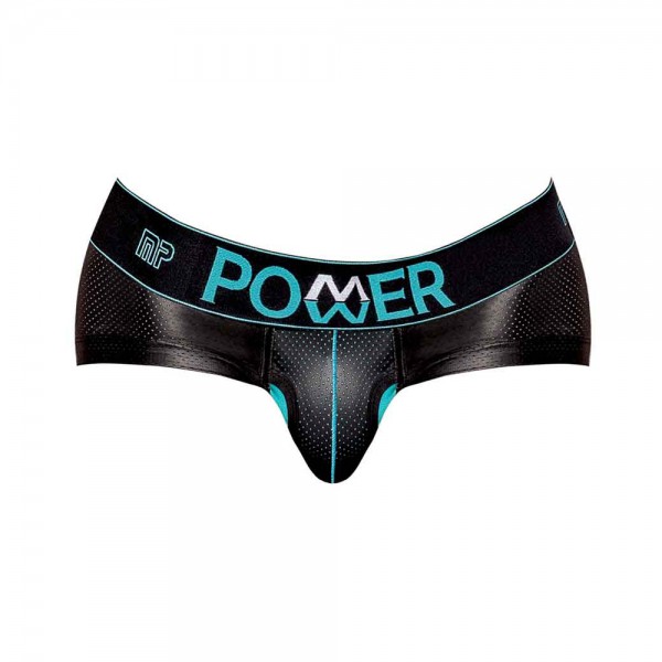 Male Power Lazer Mesh Bikini Brief Black Small