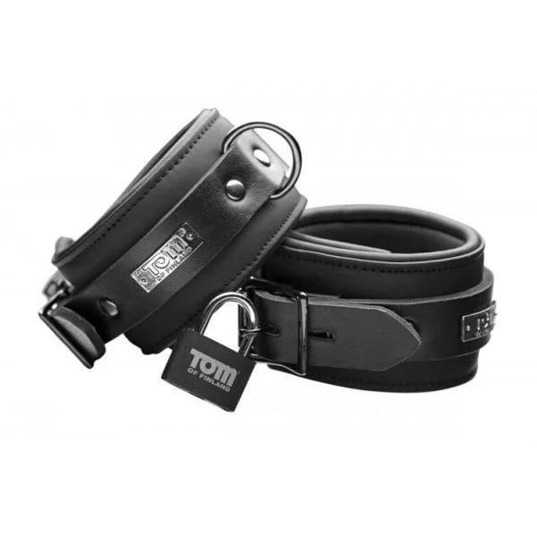Tom Of Finland Neoprene Ankle Cuffs Black