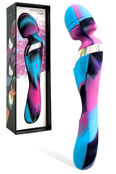 Colourful Camo Beja - 8.2" Vibrating Massage Wand