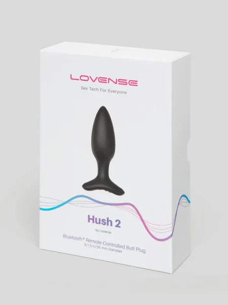 Lovense Hush 2 Small App Enabled Silicone Waterproof Rechargeable Vibrating Butt Plug