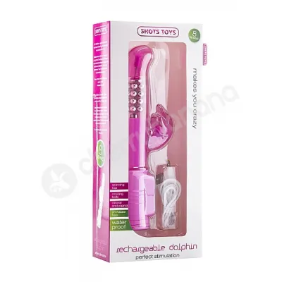 Shots Toys Pink Rechargeable Dolphin Vibrator