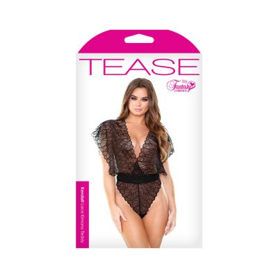 Kendall Lace Kimono Teddy M l Black