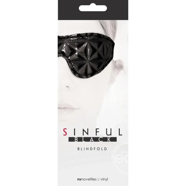 Sinful Vinyl Black Blindfold
