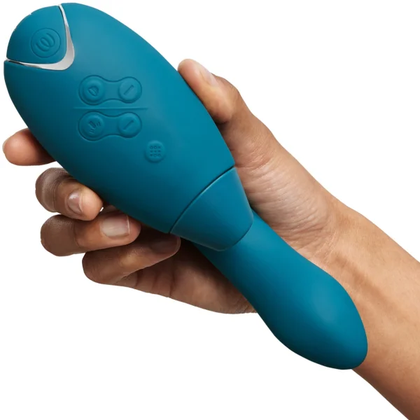 Womanizer DUO 2 Silicone Pleasure Air Clitoral & G-Spot Stimulator - Petrol
