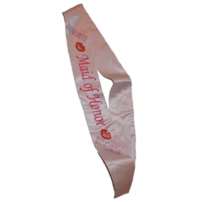 Pink Maid of Honour Sash
