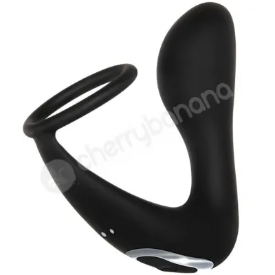 Adam Eve Adam s Rechargeable Black Vibrating Prostate Pleaser Cockring