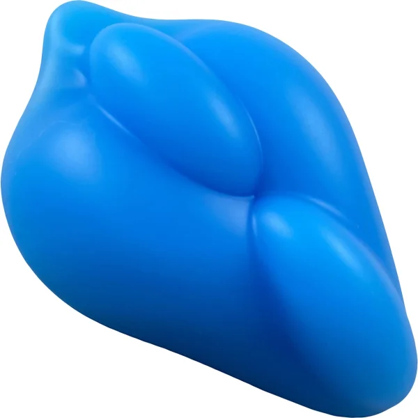 b.cush Soft Silicone Dildo Base for Harness Play - Sea Blue