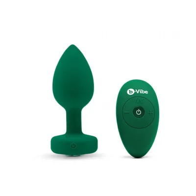 B vibe Vibrating Jewels Remote Control Rechargeable Emerald m l
