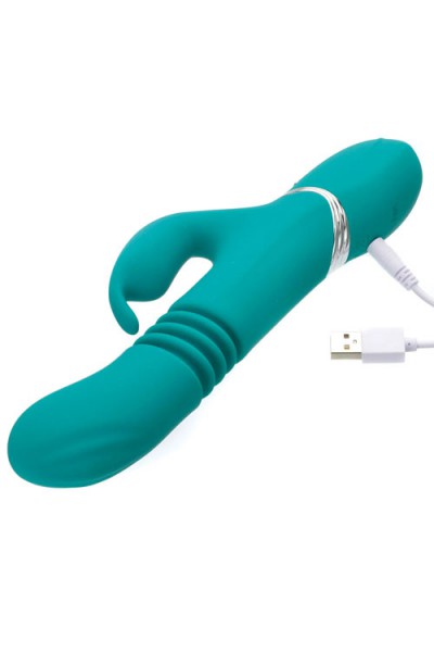Adam and Eve Thrusting 9" Silicone Rabbit Vibrator