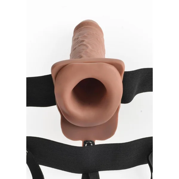 Fetish Fantasy Series 7" Hollow Rechargeable Strap-on With Remote - Tan — image 14 of 17