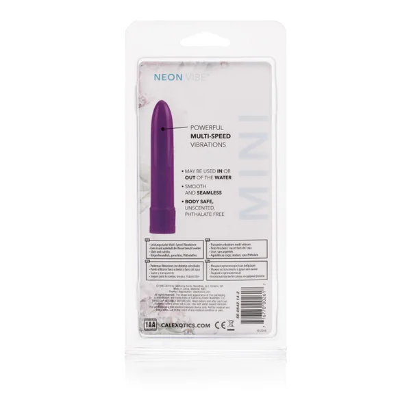 Mini Neon Multi-Speed Vibe 4.5 Inches - Purple — image 8 of 10