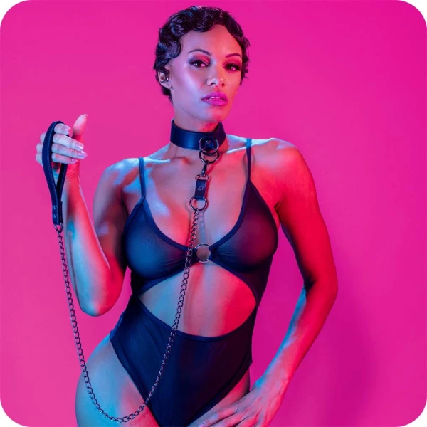 Euphoria Collection Collar With Chain Leash By CalExotics