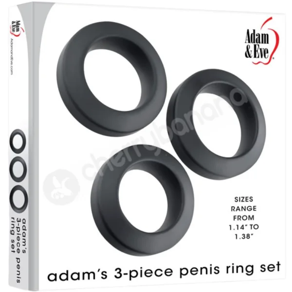 Adam & Eve Adams 3 Piece Penis Ring Set