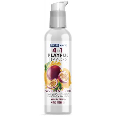 Swiss Navy 4 In 1 Playful Flavors Lubricant Wild Passion Fruit 118ml