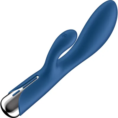 Satisfyer Spinning Rabbit 1 Rechargeable Waterproof Silicone Dual Stimulation Vibrator Blue