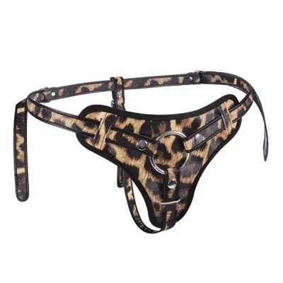 Excellent Power Leopard Frenzy Leopard Print Deluxe Strap On Harness