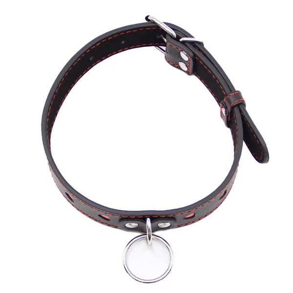 Love In Leather Faux-Leather Heart Collar